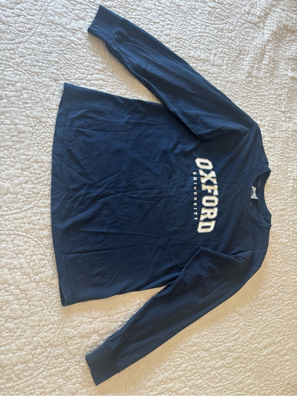 Oxford University Navy Long Sleeve Tee